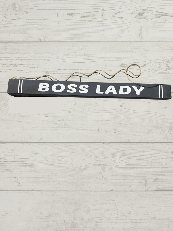 Boss Lady Wall Hanging or Desk sign, Attached Twine